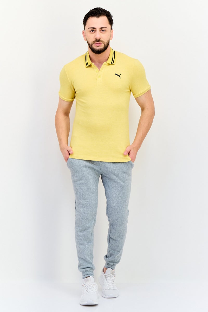 PUMA Men Sportswear Fit Short Sleeve Outdoor Polo Shirt, Yellow - Image 4